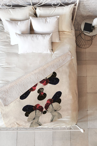 Laura Redburn Helen And Clytemnestra Fleece Throw Blanket