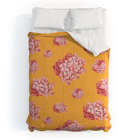 Laura Redburn Hydrangea Orange Comforter