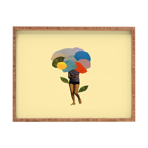 Laura Redburn I Dream Of You Amid The Flowers Rectangular Tray