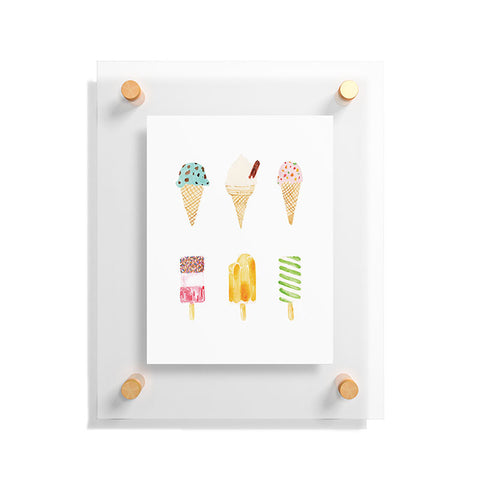Laura Redburn Ice Cream Selection Floating Acrylic Print