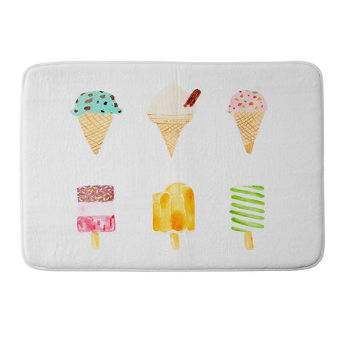 Laura Redburn Ice Cream Selection Memory Foam Bath Mat