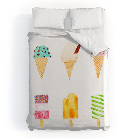 Laura Redburn Ice Cream Selection Duvet Cover