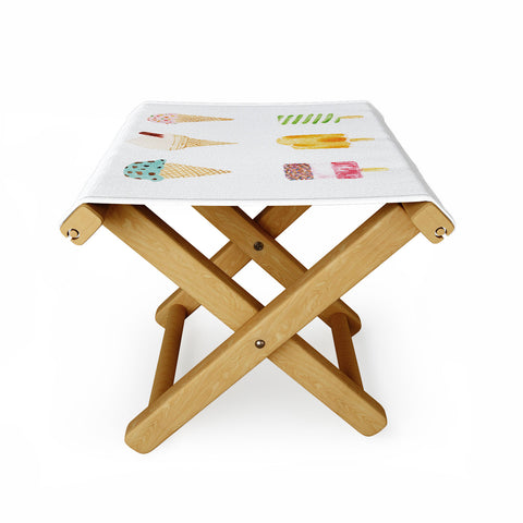 Laura Redburn Ice Cream Selection Folding Stool