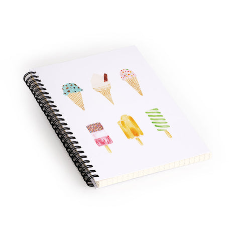Laura Redburn Ice Cream Selection Spiral Notebook
