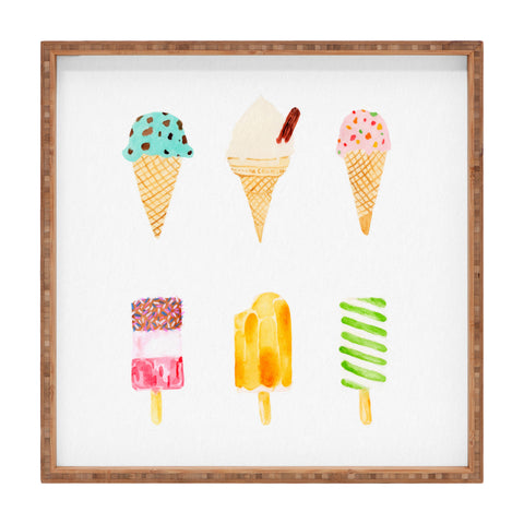 Laura Redburn Ice Cream Selection Square Tray