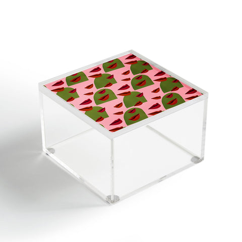Laura Redburn retro lips Acrylic Box