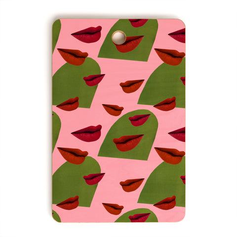 Laura Redburn retro lips Cutting Board Rectangle