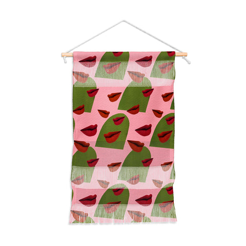 Laura Redburn retro lips Wall Hanging Portrait