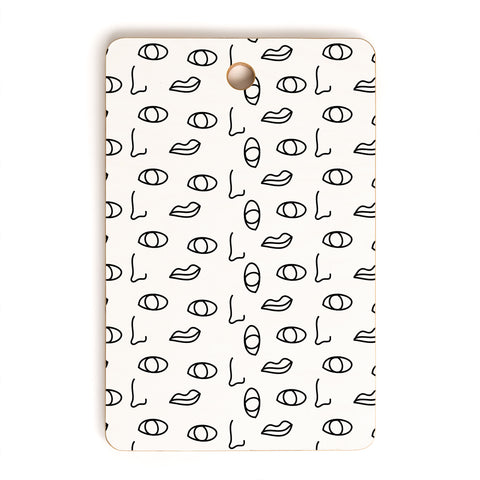 Laura Redburn seeing faces Cutting Board Rectangle