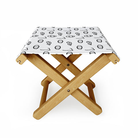 Laura Redburn seeing faces Folding Stool