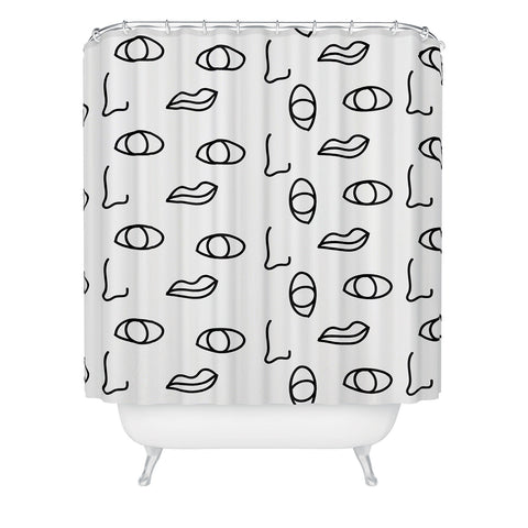 Laura Redburn seeing faces Shower Curtain