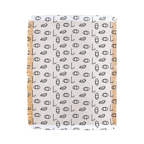 Laura Redburn seeing faces Throw Blanket