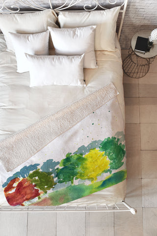 Laura Trevey Autumn Days Fleece Throw Blanket