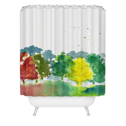 Laura Trevey Autumn Days Shower Curtain