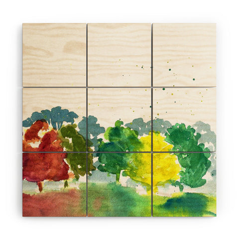 Laura Trevey Autumn Days Wood Wall Mural