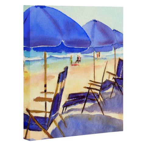 Laura Trevey Beach Chairs Art Canvas