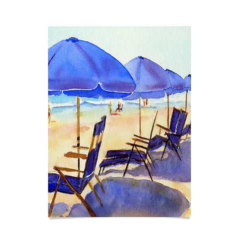Laura Trevey Beach Chairs Poster