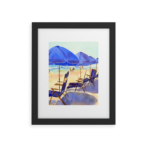 Laura Trevey Beach Chairs Framed Art Print