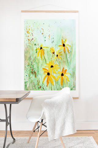 Laura Trevey Black Eyed Susans Art Print And Hanger