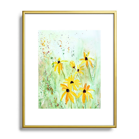 Laura Trevey Black Eyed Susans Metal Framed Art Print