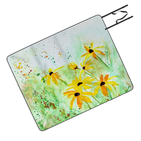 Laura Trevey Black Eyed Susans Picnic Blanket