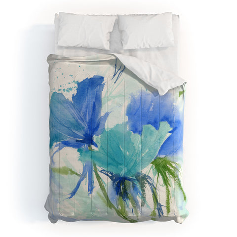 Laura Trevey Blue as the Sea II Comforter