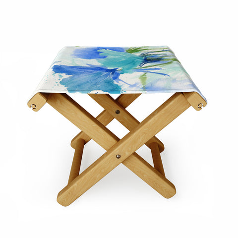 Laura Trevey Blue as the Sea II Folding Stool