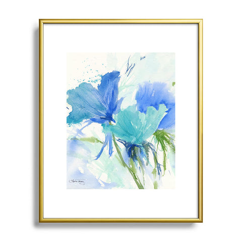 Laura Trevey Blue as the Sea II Metal Framed Art Print