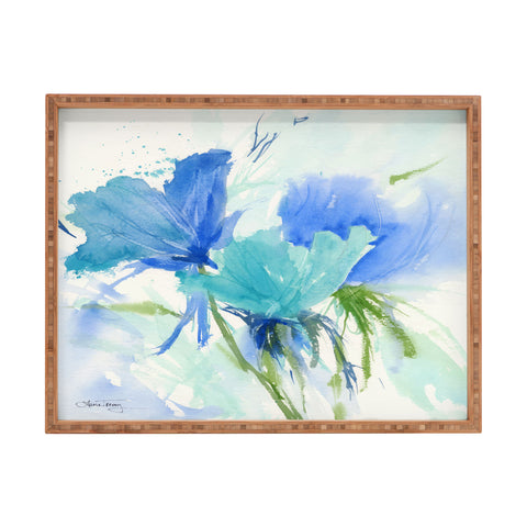 Laura Trevey Blue as the Sea II Rectangular Tray