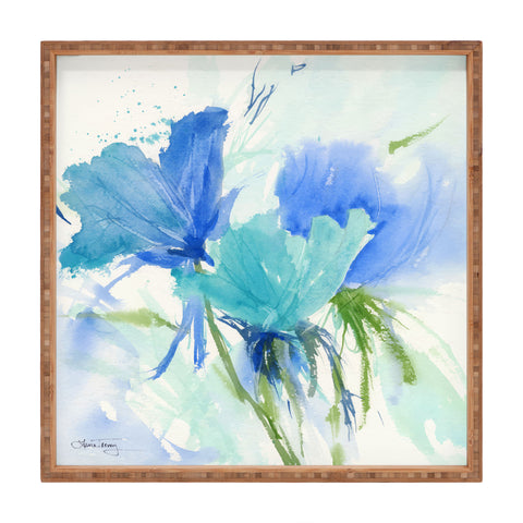 Laura Trevey Blue as the Sea II Square Tray