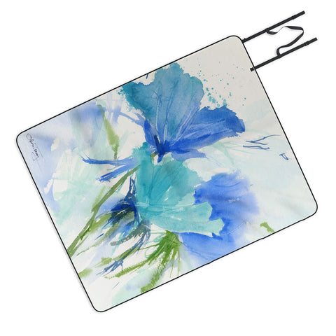 Laura Trevey Blue as the Sea II Picnic Blanket