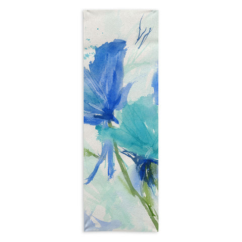 Laura Trevey Blue as the Sea II Yoga Towel