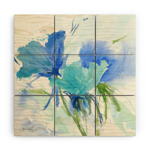 Laura Trevey Blue as the Sea II Wood Wall Mural
