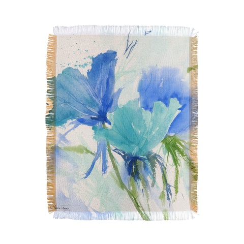 Laura Trevey Blue as the Sea II Throw Blanket