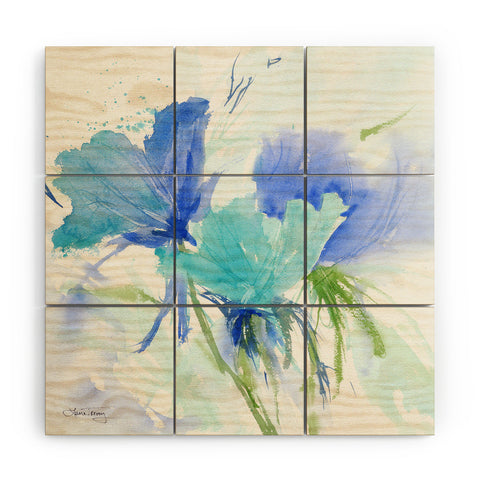 Laura Trevey Blue As The Sea Wood Wall Mural