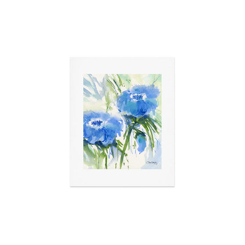 Laura Trevey Blue Blossoms Two Art Print