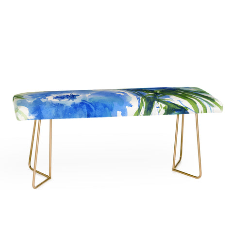 Laura Trevey Blue Blossoms Two Bench