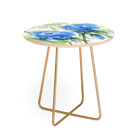 Laura Trevey Blue Blossoms Two Round Side Table