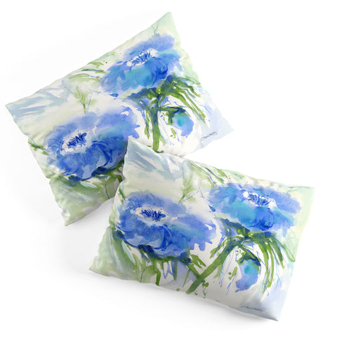 Laura Trevey Blue Blossoms Two Pillow Shams
