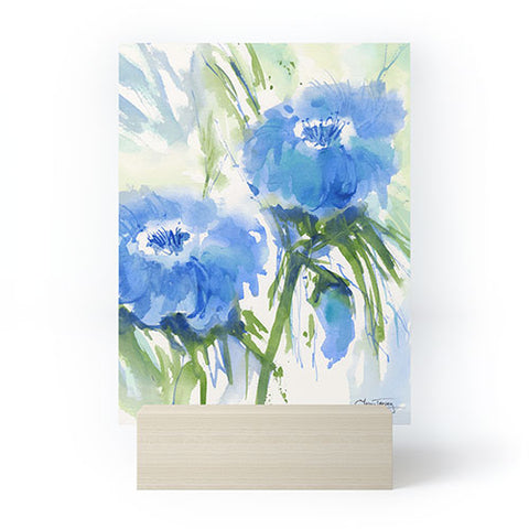Laura Trevey Blue Blossoms Two Mini Art Print