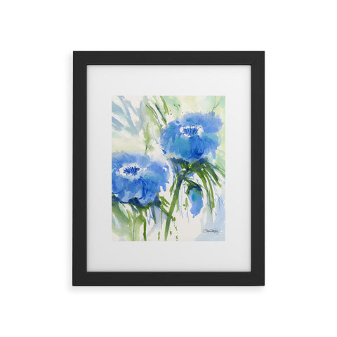 Laura Trevey Blue Blossoms Two Framed Art Print
