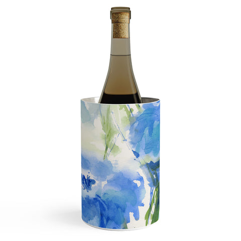 Laura Trevey Blue Blossoms Two Wine Chiller