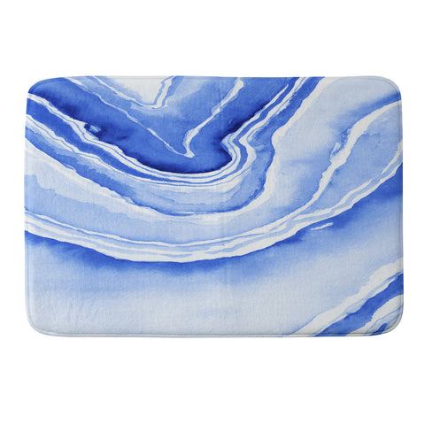 Laura Trevey Blue Lace Agate Memory Foam Bath Mat