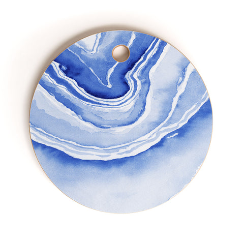 Laura Trevey Blue Lace Agate Cutting Board Round