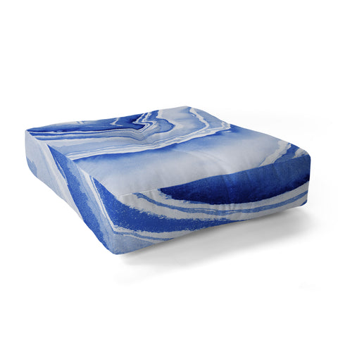 Laura Trevey Blue Lace Agate Floor Pillow Square