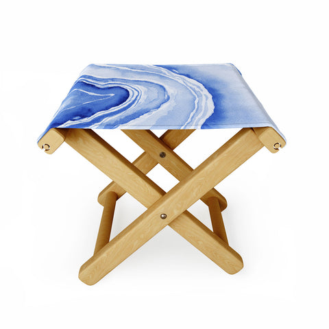 Laura Trevey Blue Lace Agate Folding Stool