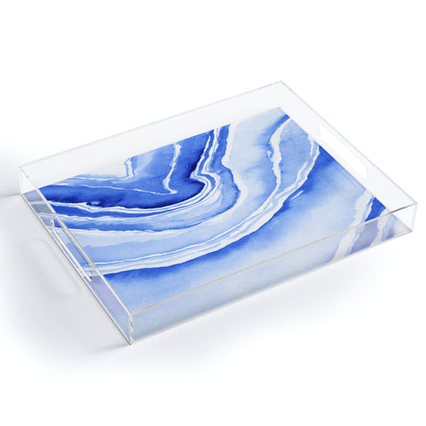 Laura Trevey Blue Lace Agate Acrylic Tray