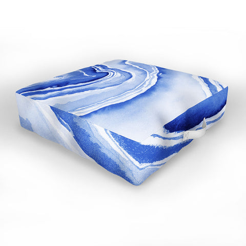 Laura Trevey Blue Lace Agate Outdoor Floor Cushion