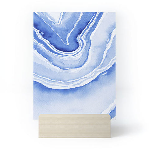 Laura Trevey Blue Lace Agate Mini Art Print