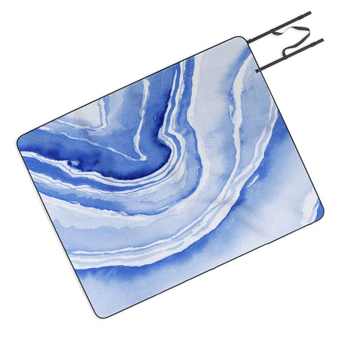 Laura Trevey Blue Lace Agate Picnic Blanket